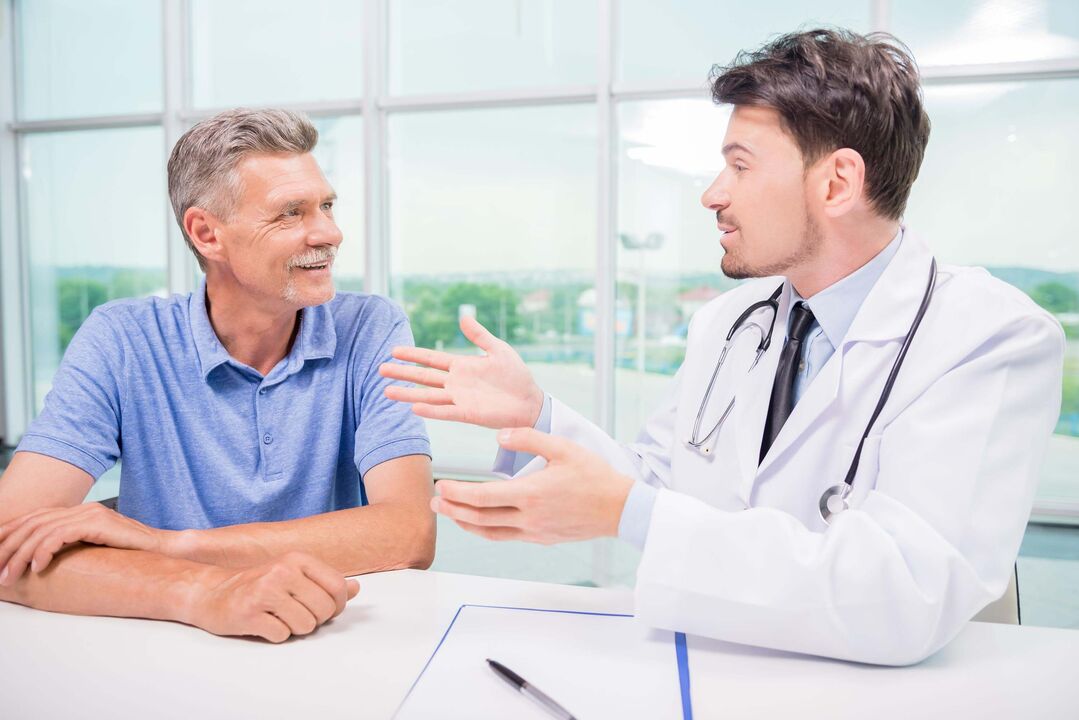 patient with prostatitis at a specialist appointment